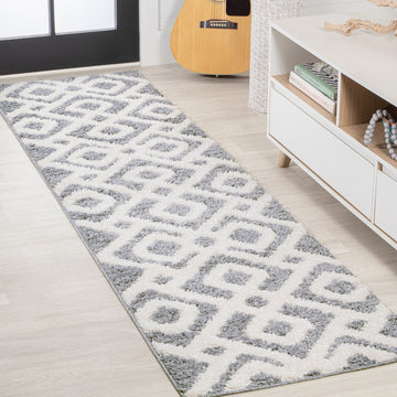 Astrid Retro Trellis High-low Area Rug